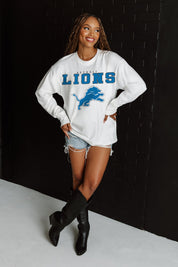DETROIT LIONS BIG GOALS OVERSIZED MIDWEIGHT LONG SLEEVE TEE