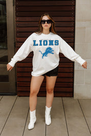 DETROIT LIONS BIG GOALS OVERSIZED MIDWEIGHT LONG SLEEVE TEE