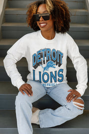DETROIT LIONS TIME OUT OVERSIZED MIDWEIGHT LONG SLEEVE TEE