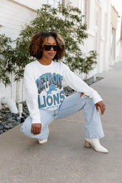 DETROIT LIONS TIME OUT OVERSIZED MIDWEIGHT LONG SLEEVE TEE