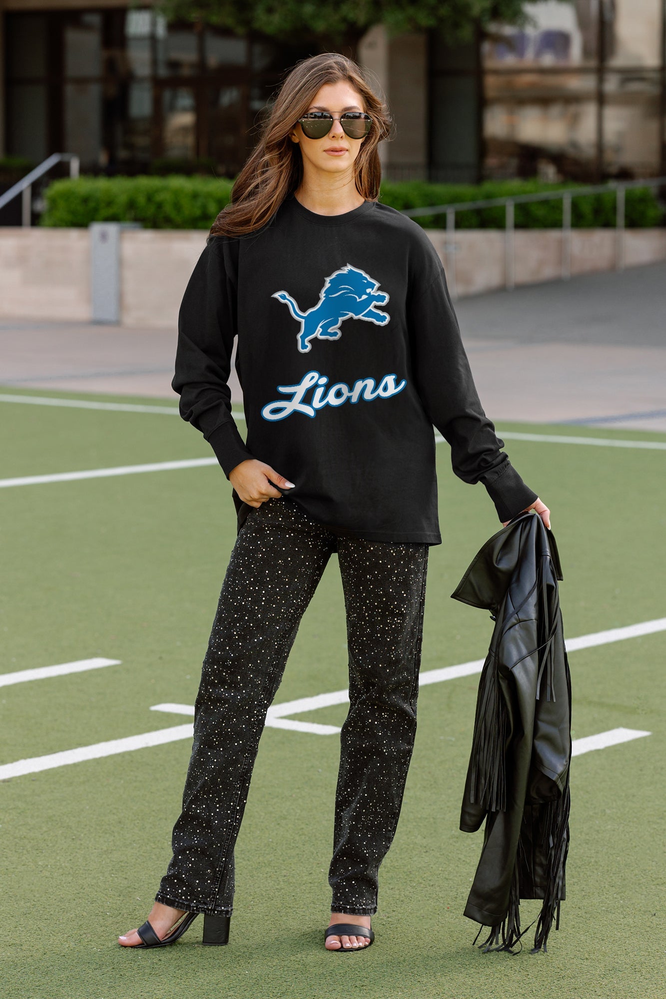 DETROIT LIONS HONOR ROLL ESSENTIAL RELAXED FIT LONG SLEEVE TEE