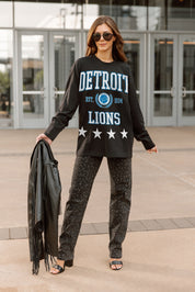 DETROIT LIONS EVERYDAY STAR ESSENTIAL RELAXED FIT LONG SLEEVE TEE
