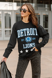 DETROIT LIONS EVERYDAY STAR ESSENTIAL RELAXED FIT LONG SLEEVE TEE