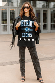 DETROIT LIONS EVERYDAY STAR ESSENTIAL RELAXED FIT LONG SLEEVE TEE