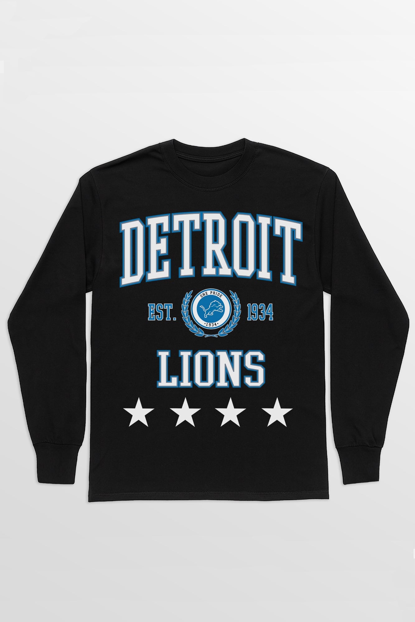 DETROIT LIONS EVERYDAY STAR ESSENTIAL RELAXED FIT LONG SLEEVE TEE