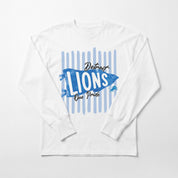 DETROIT LIONS RALLY STRIPE OVERSIZED LONG SLEEVE TEE