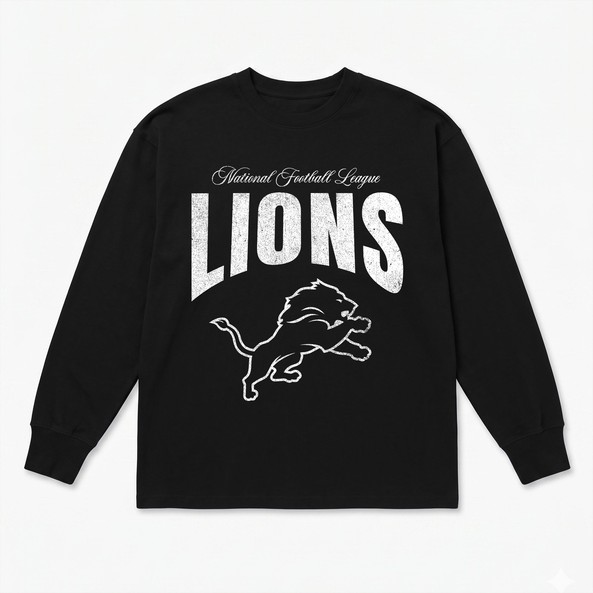 DETROIT LIONS BOLD AMBITION OVERSIZED LONG SLEEVE TEE