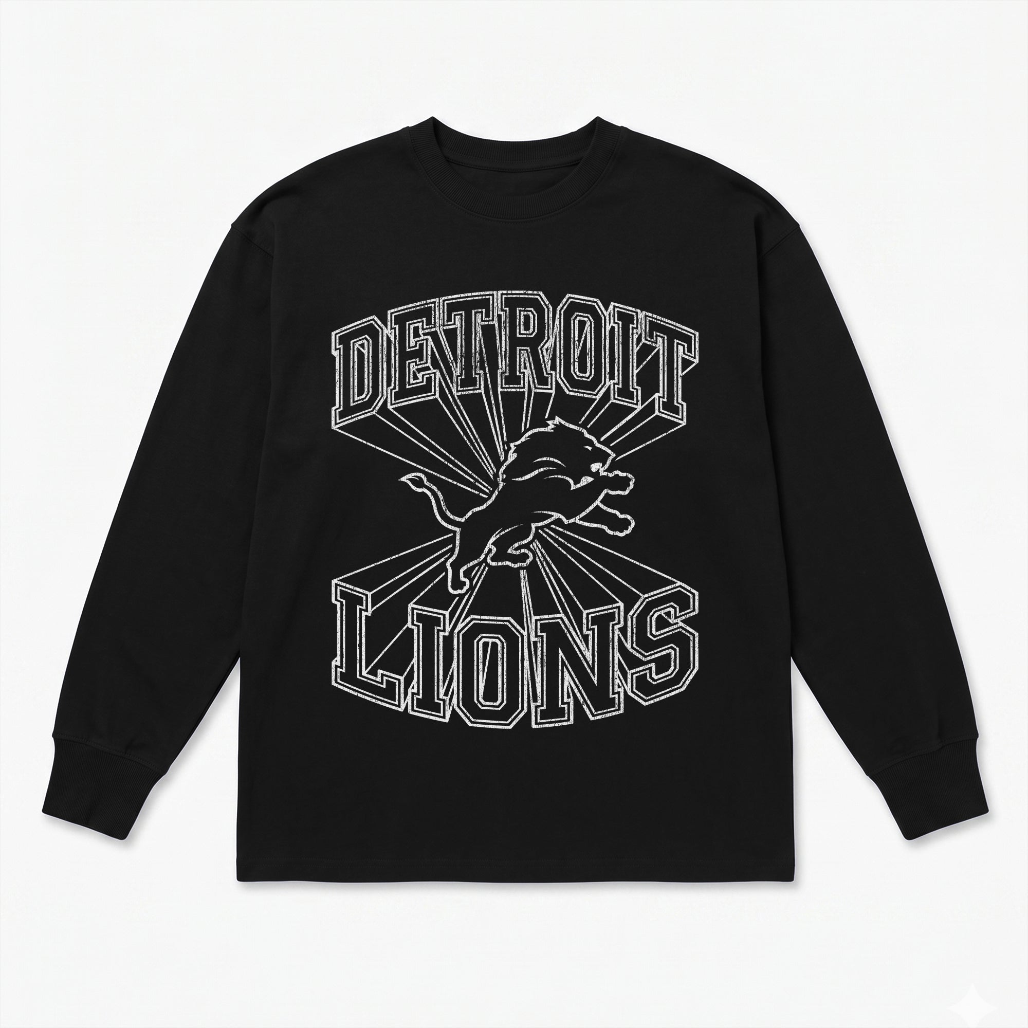 DETROIT LIONS SPOTLIGHT OVERSIZED LONG SLEEVE TEE