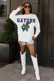 FLORIDA GATORS BIG GOALS OVERSIZED LONG SLEEVE TEE WITH RIBBED NECKLINE AND CUFFS