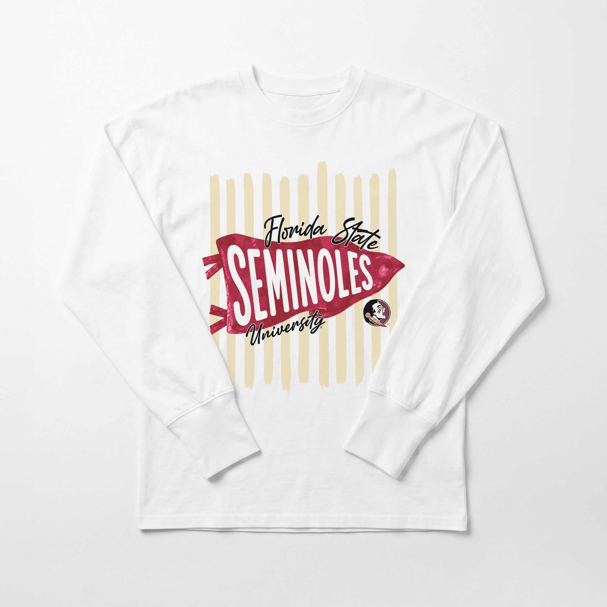 FLORIDA STATE SEMINOLES RALLY STRIPE ESSENTIAL RELAXED FIT LONG SLEEVE TEE