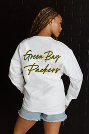 GREEN BAY PACKERS DOUBLE MOVE OVERSIZED MIDWEIGHT LONG SLEEVE TEE