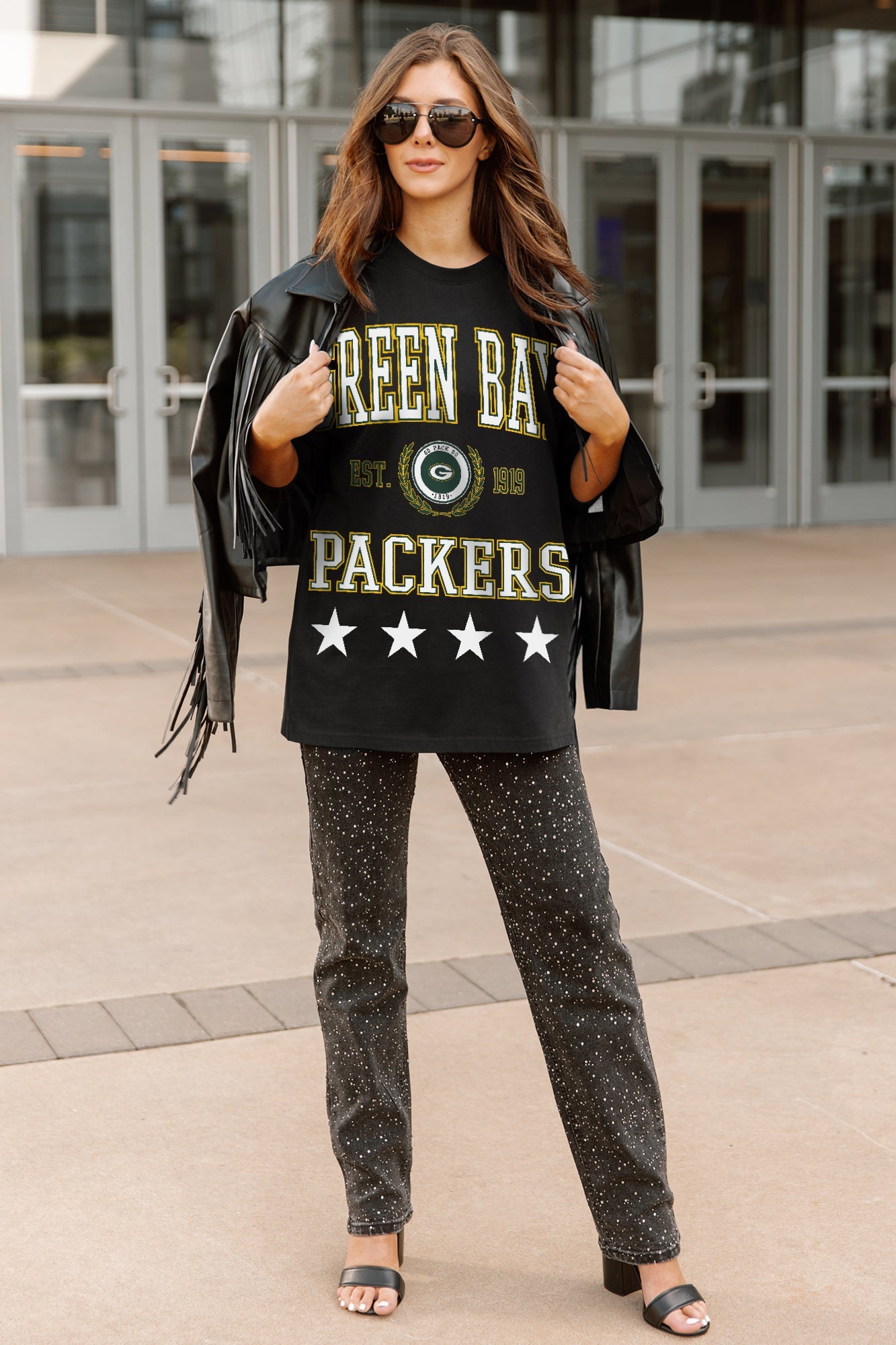 GREEN BAY PACKERS EVERYDAY STAR ESSENTIAL RELAXED FIT LONG SLEEVE TEE