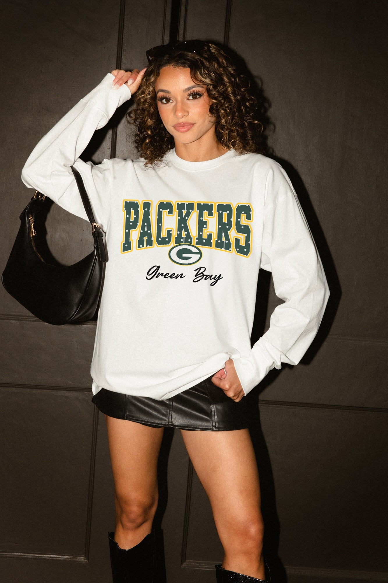 GREEN BAY PACKERS SWEET SPOT OVERSIZED LONG SLEEVE TEE