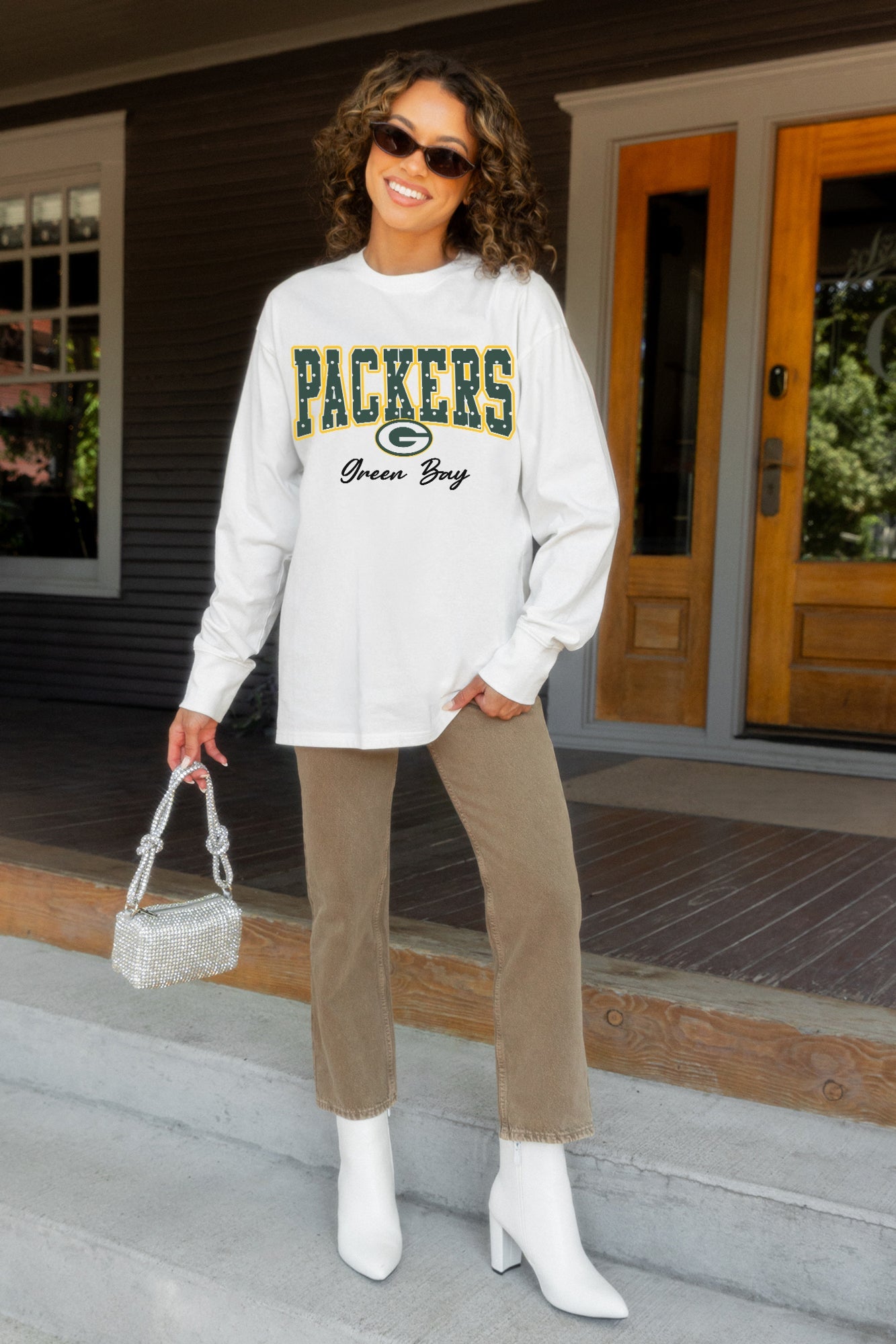 GREEN BAY PACKERS SWEET SPOT OVERSIZED LONG SLEEVE TEE