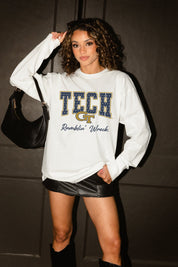 GEORGIA TECH YELLOW JACKETS SWEET SPOT ESSENTIAL RELAXED FIT LONG SLEEVE TEE