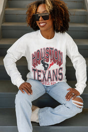 HOUSTON TEXANS TIME OUT OVERSIZED MIDWEIGHT LONG SLEEVE TEE