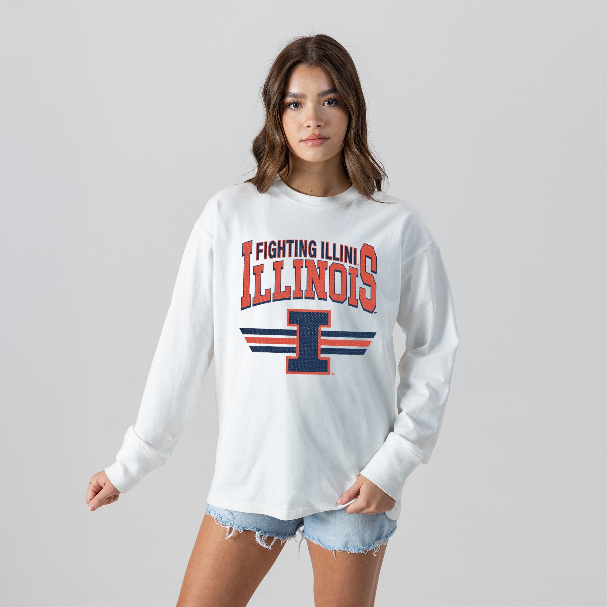 ILLINOIS FIGHTING ILLINI SWIFT STRIKE ESSENTIAL RELAXED FIT LONG SLEEVE TEE