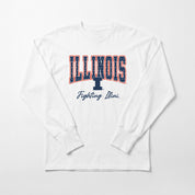 ILLINOIS FIGHTING ILLINI SWEET SPOT ESSENTIAL RELAXED FIT LONG SLEEVE TEE