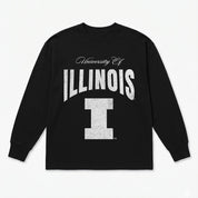 ILLINOIS FIGHTING ILLINI BOLD AMBITION ESSENTIAL RELAXED FIT LONG SLEEVE TEE
