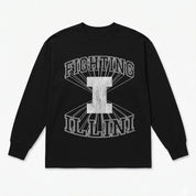 ILLINOIS FIGHTING ILLINI SPOTLIGHT ESSENTIAL RELAXED FIT LONG SLEEVE TEE