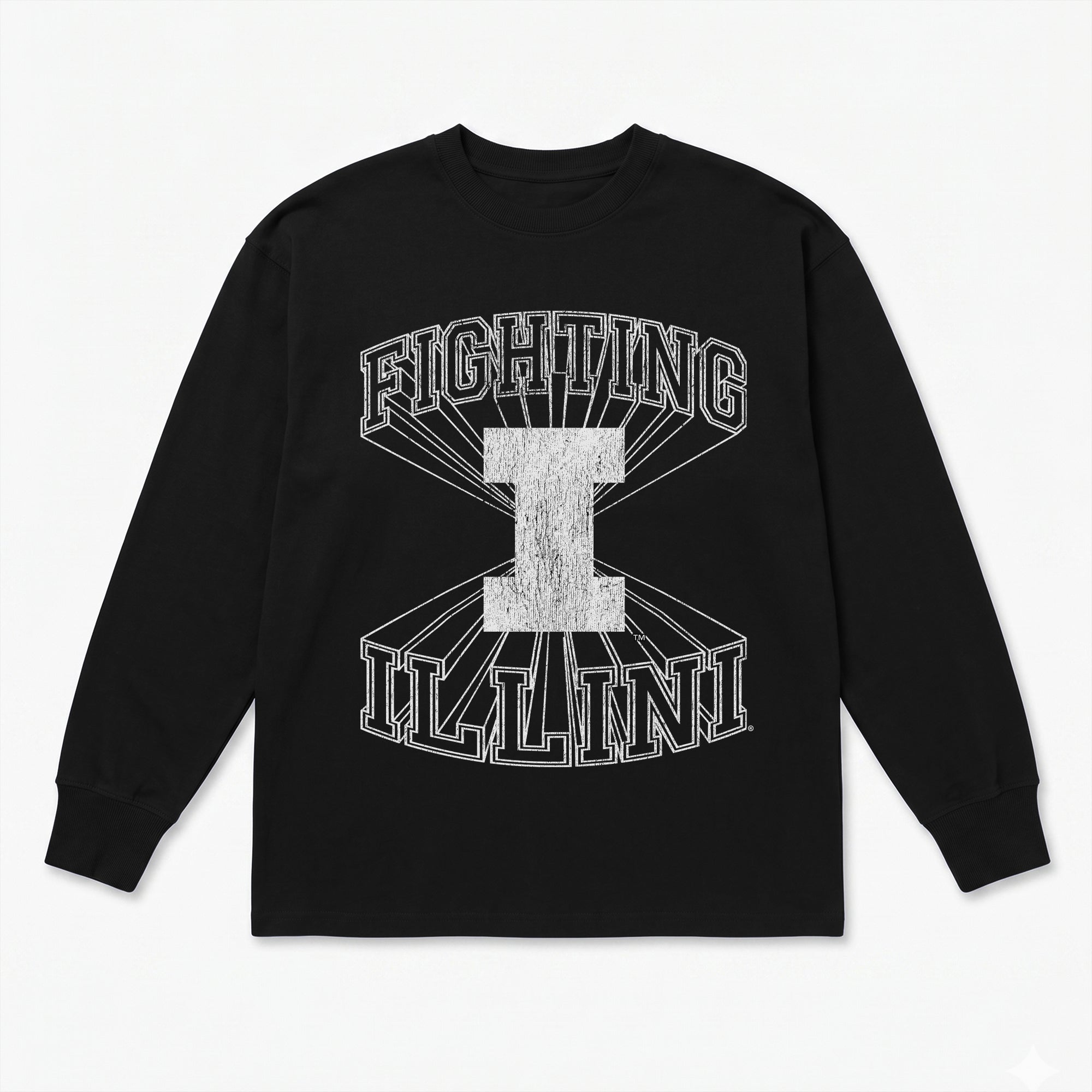 ILLINOIS FIGHTING ILLINI SPOTLIGHT ESSENTIAL RELAXED FIT LONG SLEEVE TEE