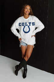 INDIANAPOLIS COLTS BIG GOALS OVERSIZED MIDWEIGHT LONG SLEEVE TEE