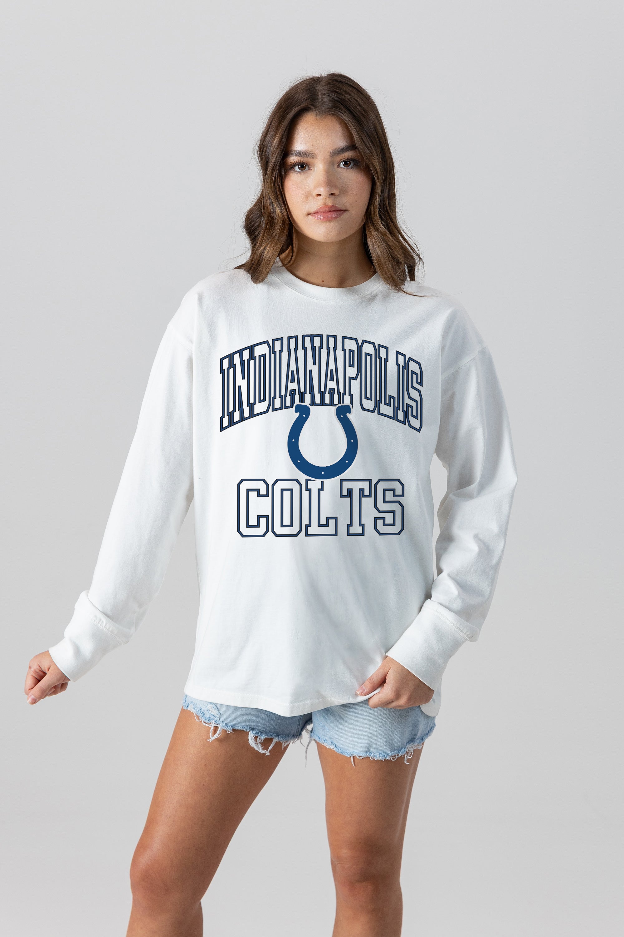 INDIANAPOLIS COLTS MIND GAMES OVERSIZED MIDWEIGHT LONG SLEEVE TEE