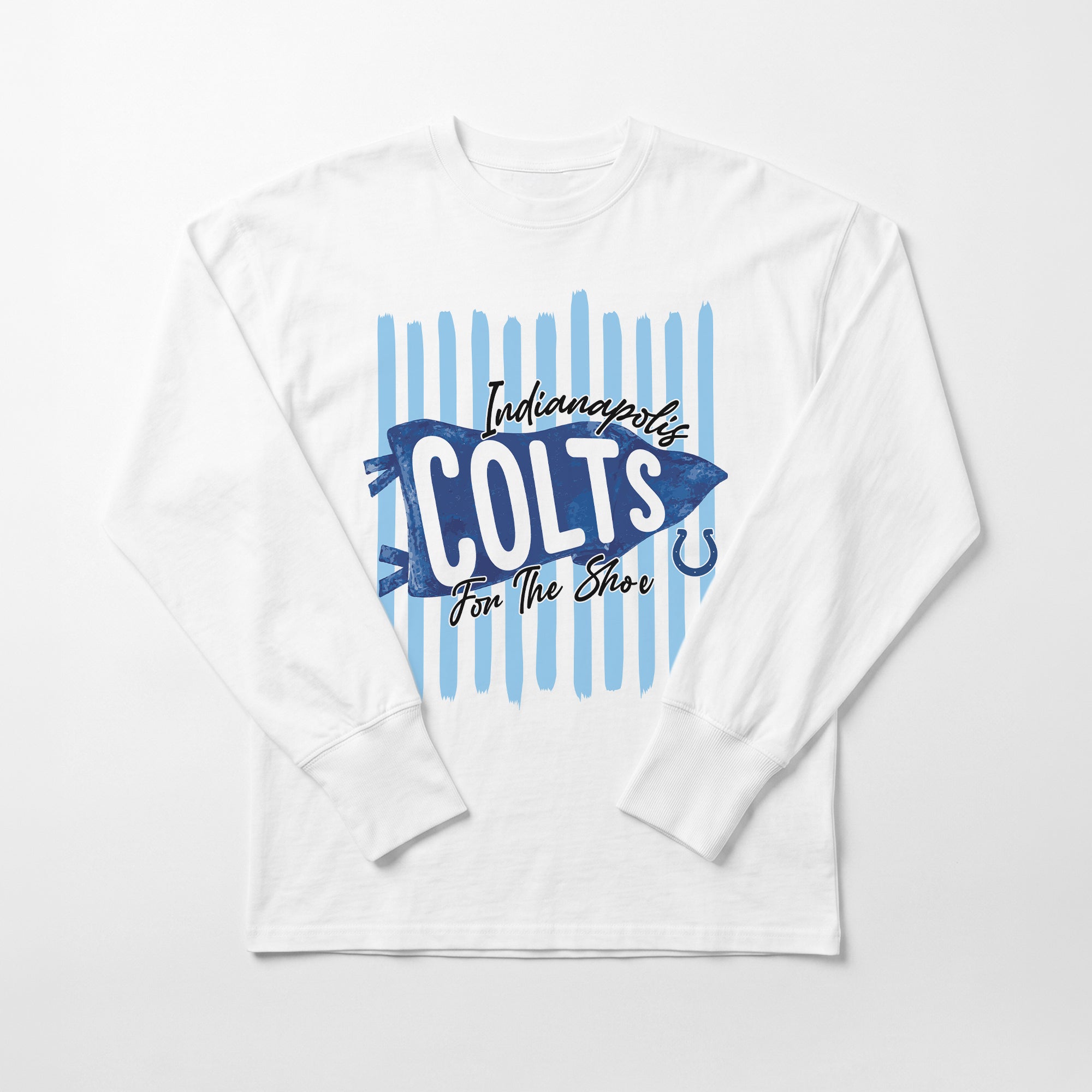 INDIANAPOLIS COLTS RALLY STRIPE OVERSIZED LONG SLEEVE TEE