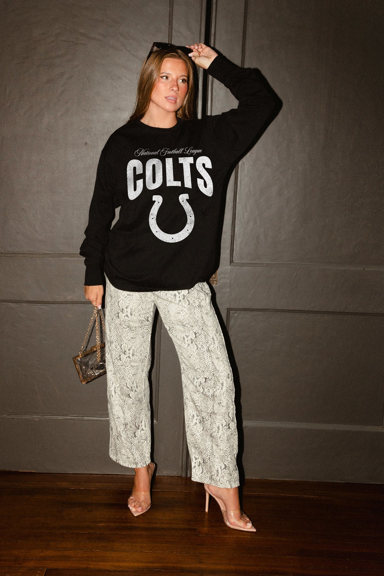 INDIANAPOLIS COLTS BOLD AMBITION OVERSIZED LONG SLEEVE TEE