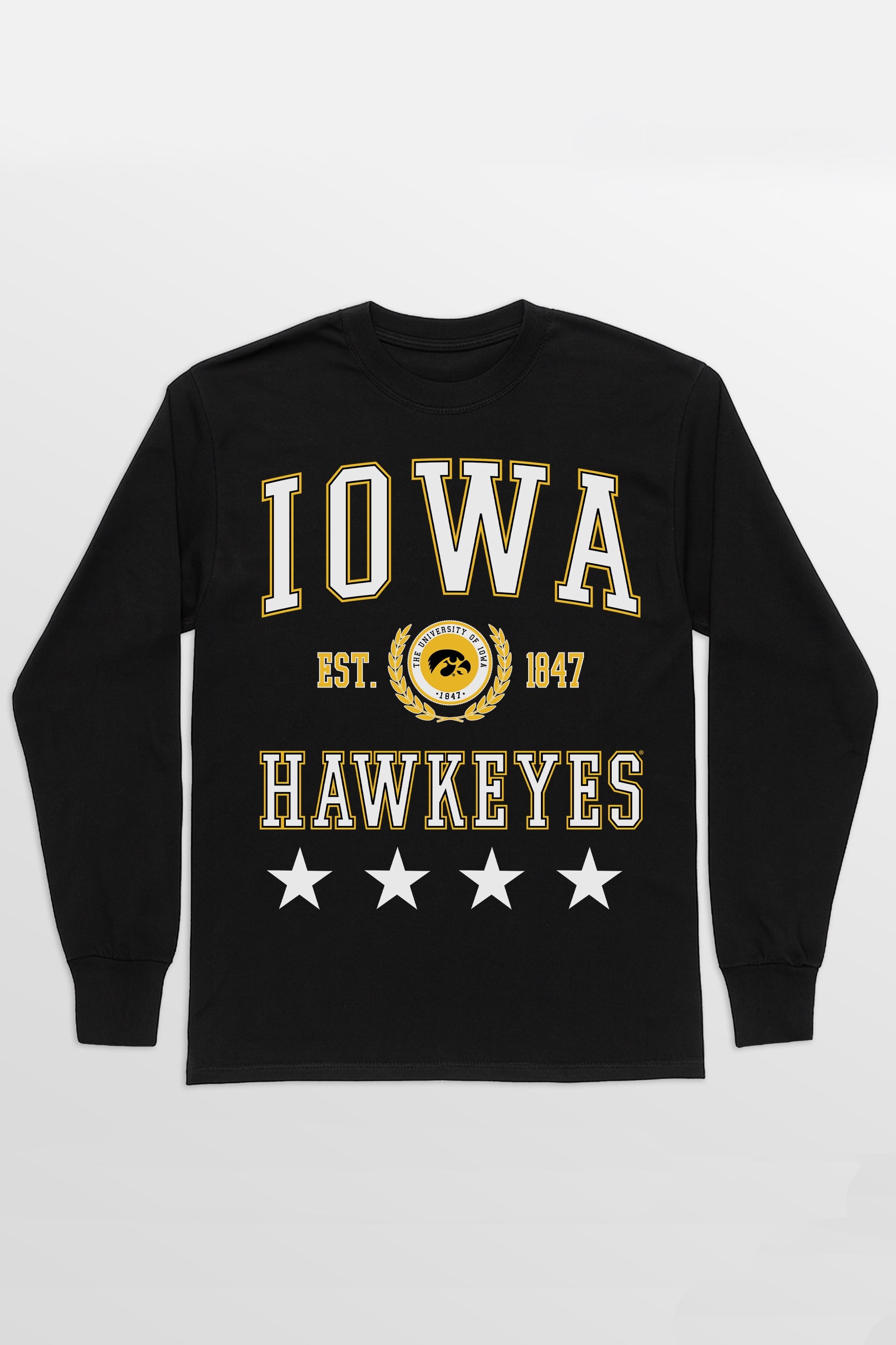 IOWA HAWKEYES EVERYDAY STAR ESSENTIAL RELAXED FIT LONG SLEEVE TEE