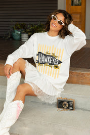 IOWA HAWKEYES RALLY STRIPE ESSENTIAL RELAXED FIT LONG SLEEVE TEE