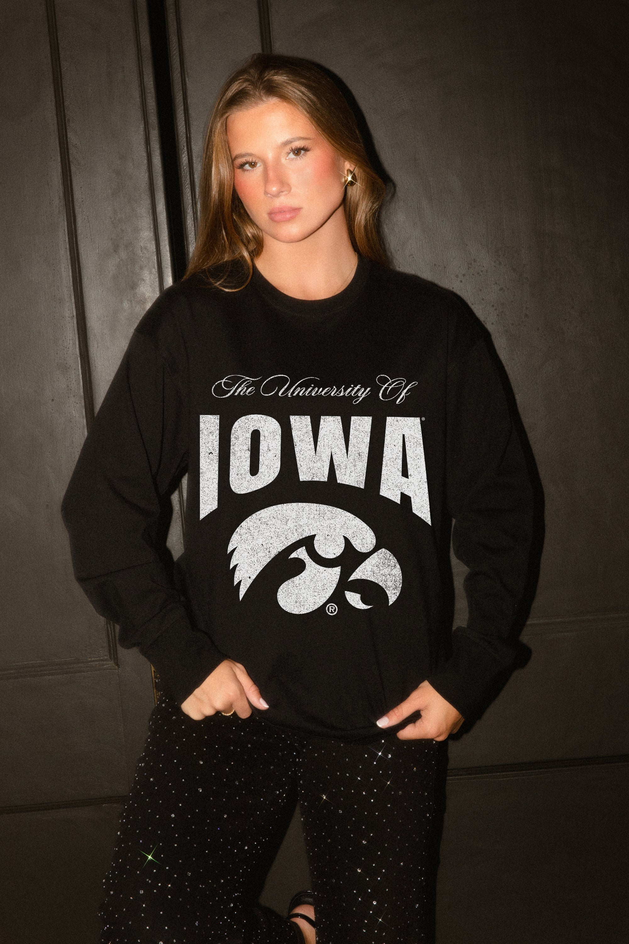 IOWA HAWKEYES BOLD AMBITION ESSENTIAL RELAXED FIT LONG SLEEVE TEE