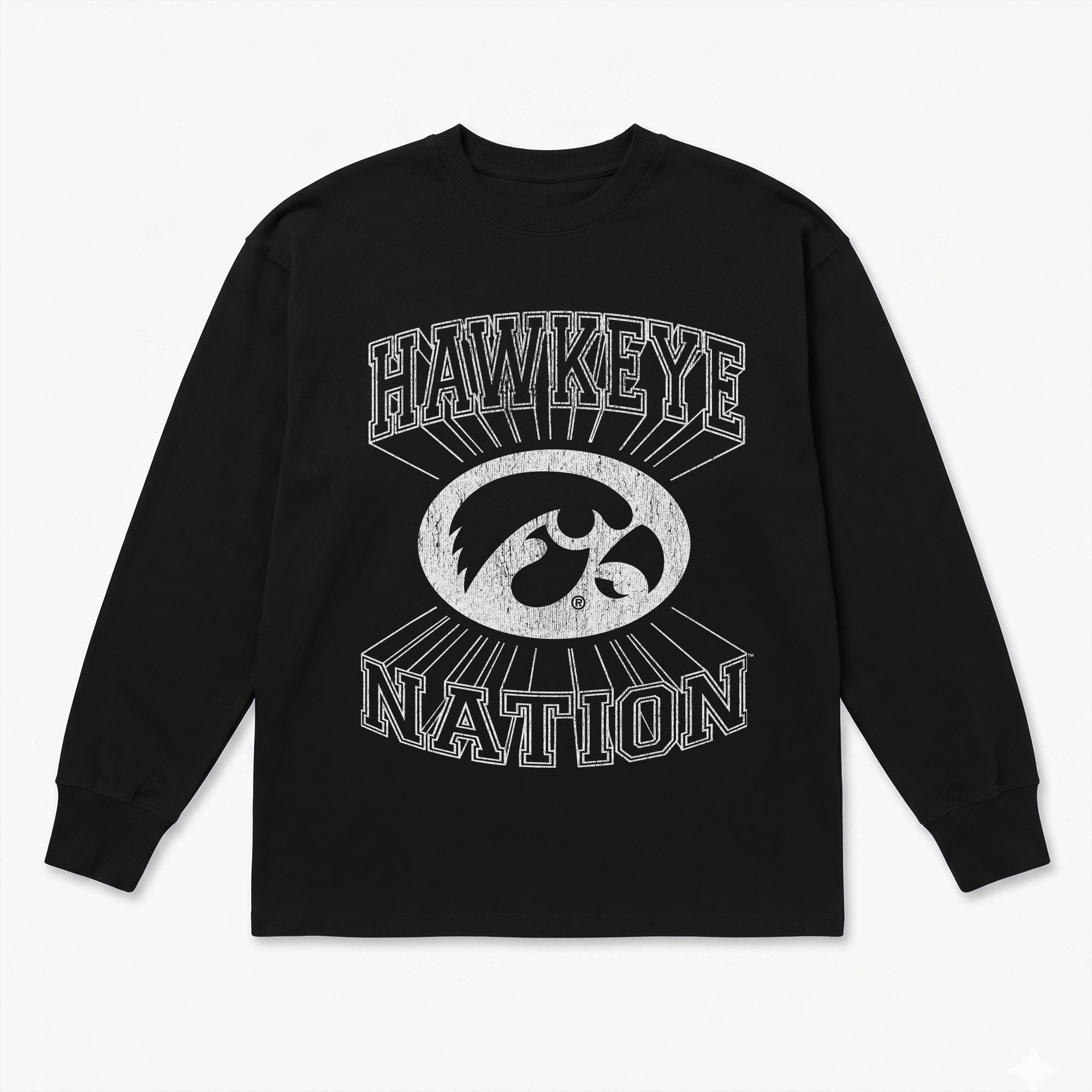 IOWA HAWKEYES SPOTLIGHT ESSENTIAL RELAXED FIT LONG SLEEVE TEE