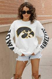 IOWA HAWKEYES GAME PLAN OVERSIZED LONG SLEEVE TEE