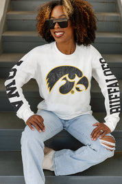 IOWA HAWKEYES GAME PLAN OVERSIZED LONG SLEEVE TEE
