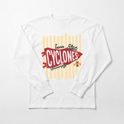 IOWA STATE CYCLONES RALLY STRIPE ESSENTIAL RELAXED FIT LONG SLEEVE TEE