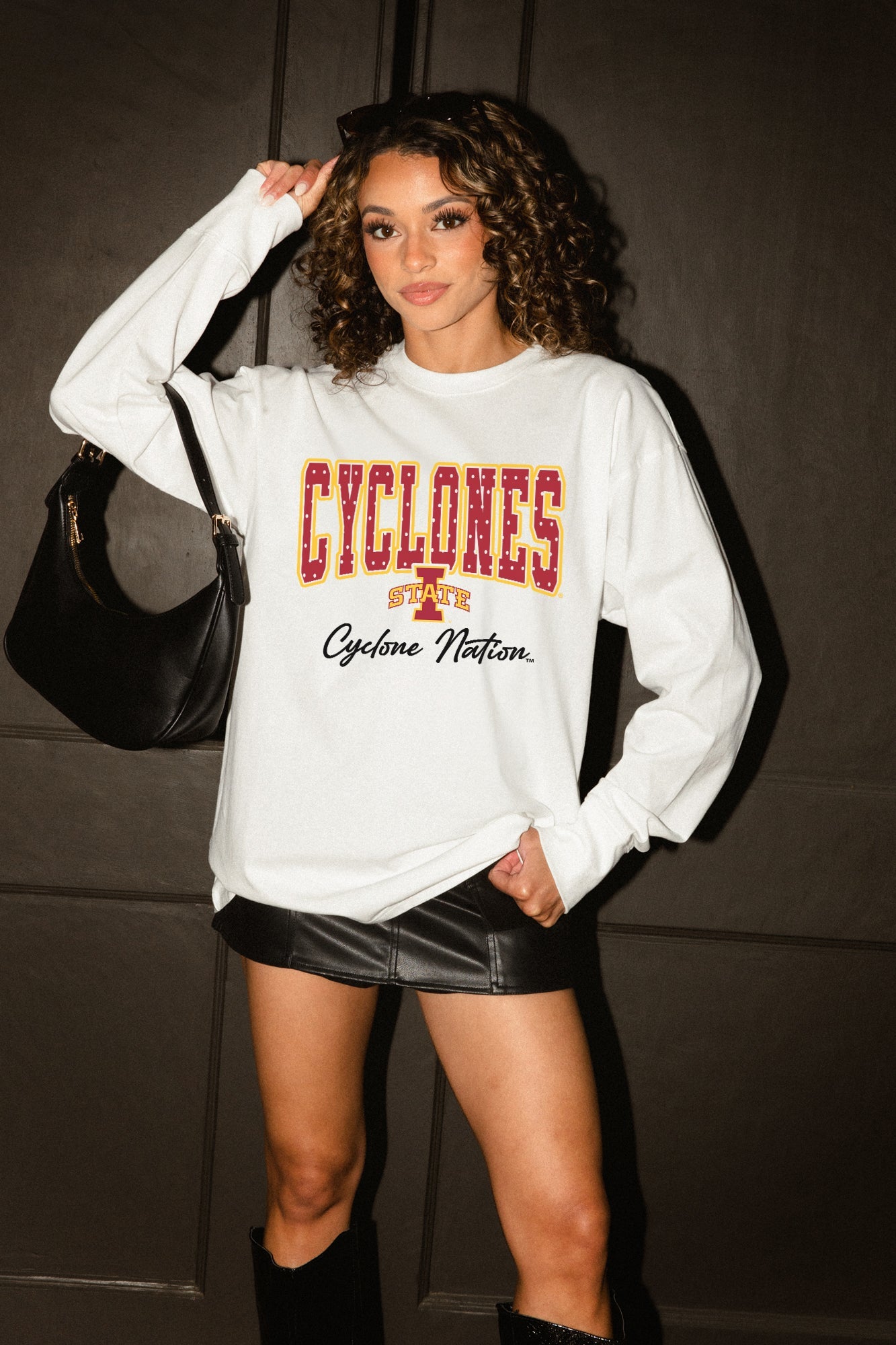 IOWA STATE CYCLONES SWEET SPOT ESSENTIAL RELAXED FIT LONG SLEEVE TEE