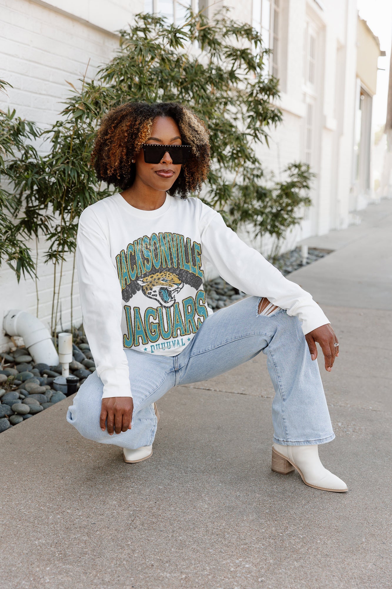 JACKSONVILLE JAGUARS TIME OUT OVERSIZED MIDWEIGHT LONG SLEEVE TEE
