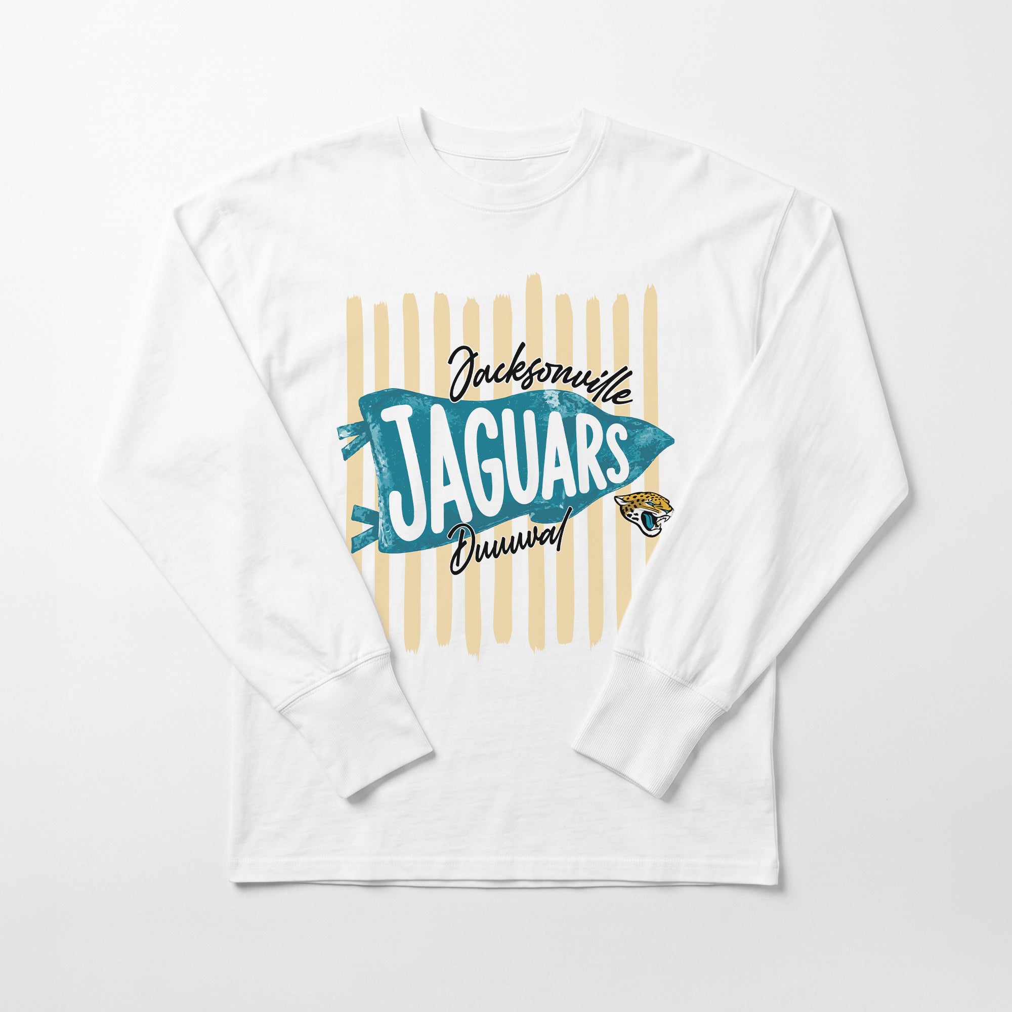 JACKSONVILLE JAGUARS RALLY STRIPE OVERSIZED LONG SLEEVE TEE