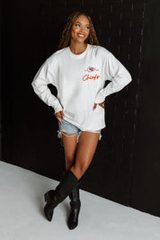 KANSAS CITY CHIEFS DOUBLE MOVE OVERSIZED MIDWEIGHT LONG SLEEVE TEE