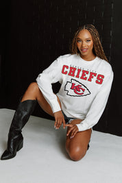 KANSAS CITY CHIEFS BIG GOALS OVERSIZED MIDWEIGHT LONG SLEEVE TEE