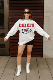 KANSAS CITY CHIEFS BIG GOALS OVERSIZED MIDWEIGHT LONG SLEEVE TEE