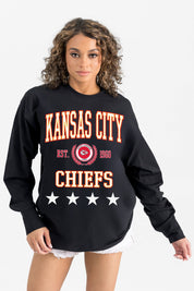 KANSAS CITY CHIEFS EVERYDAY STAR ESSENTIAL RELAXED FIT LONG SLEEVE TEE
