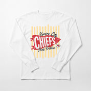 KANSAS CITY CHIEFS RALLY STRIPE OVERSIZED LONG SLEEVE TEE
