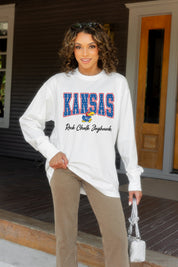 KANSAS JAYHAWKS SWEET SPOT ESSENTIAL RELAXED FIT LONG SLEEVE TEE