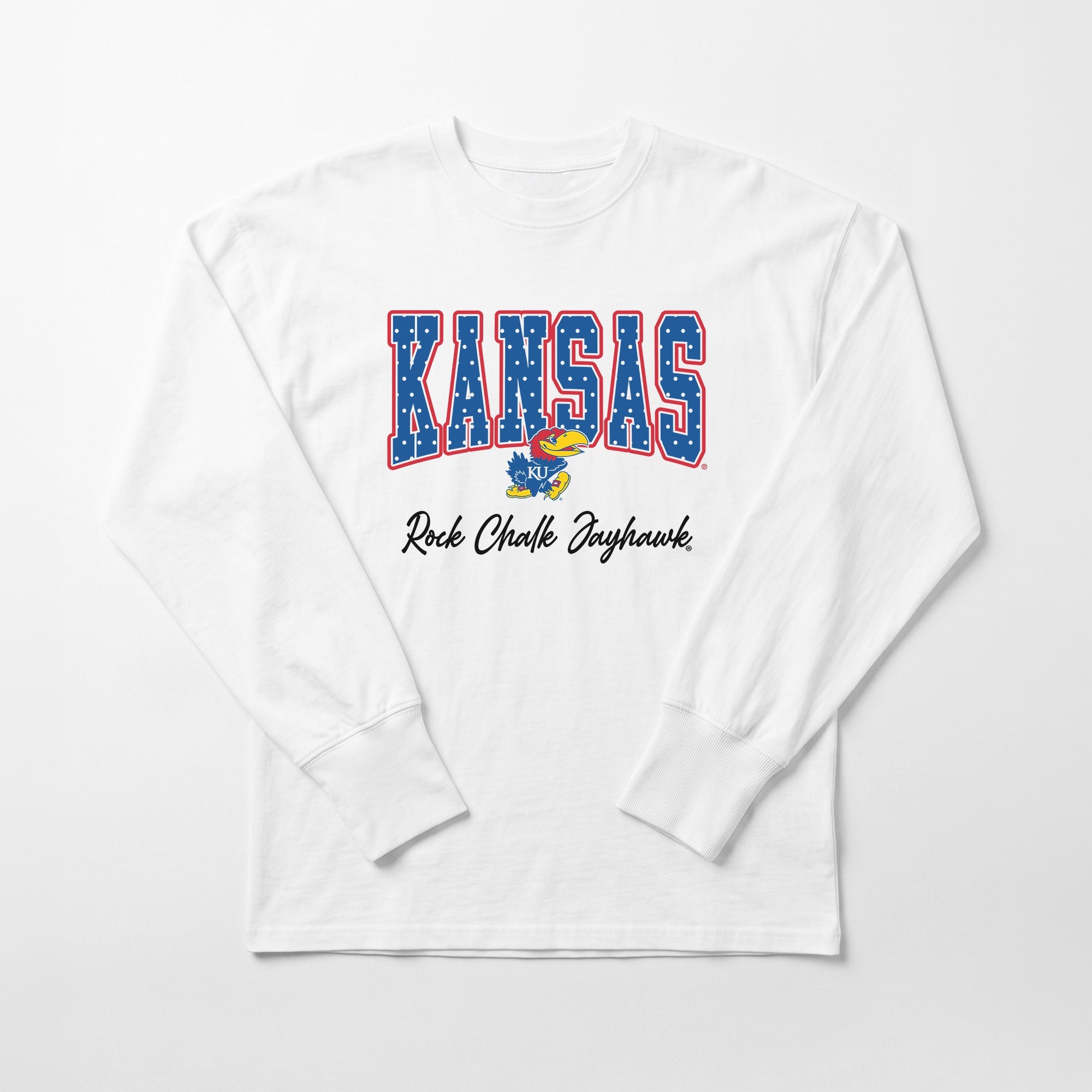 KANSAS JAYHAWKS SWEET SPOT ESSENTIAL RELAXED FIT LONG SLEEVE TEE