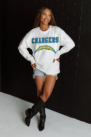 LOS ANGELES CHARGERS BIG GOALS OVERSIZED MIDWEIGHT LONG SLEEVE TEE