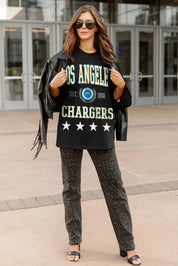 LOS ANGELES CHARGERS EVERYDAY STAR ESSENTIAL RELAXED FIT LONG SLEEVE TEE