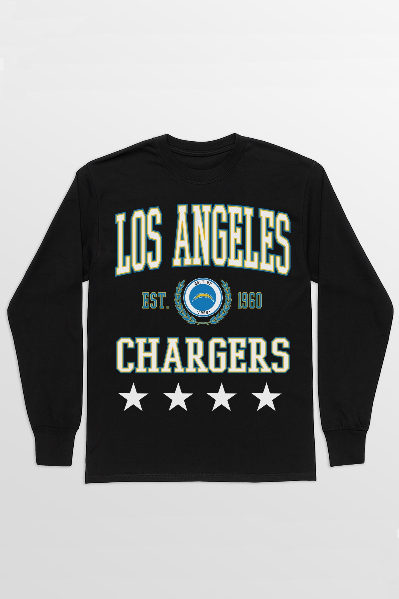 LOS ANGELES CHARGERS EVERYDAY STAR ESSENTIAL RELAXED FIT LONG SLEEVE TEE