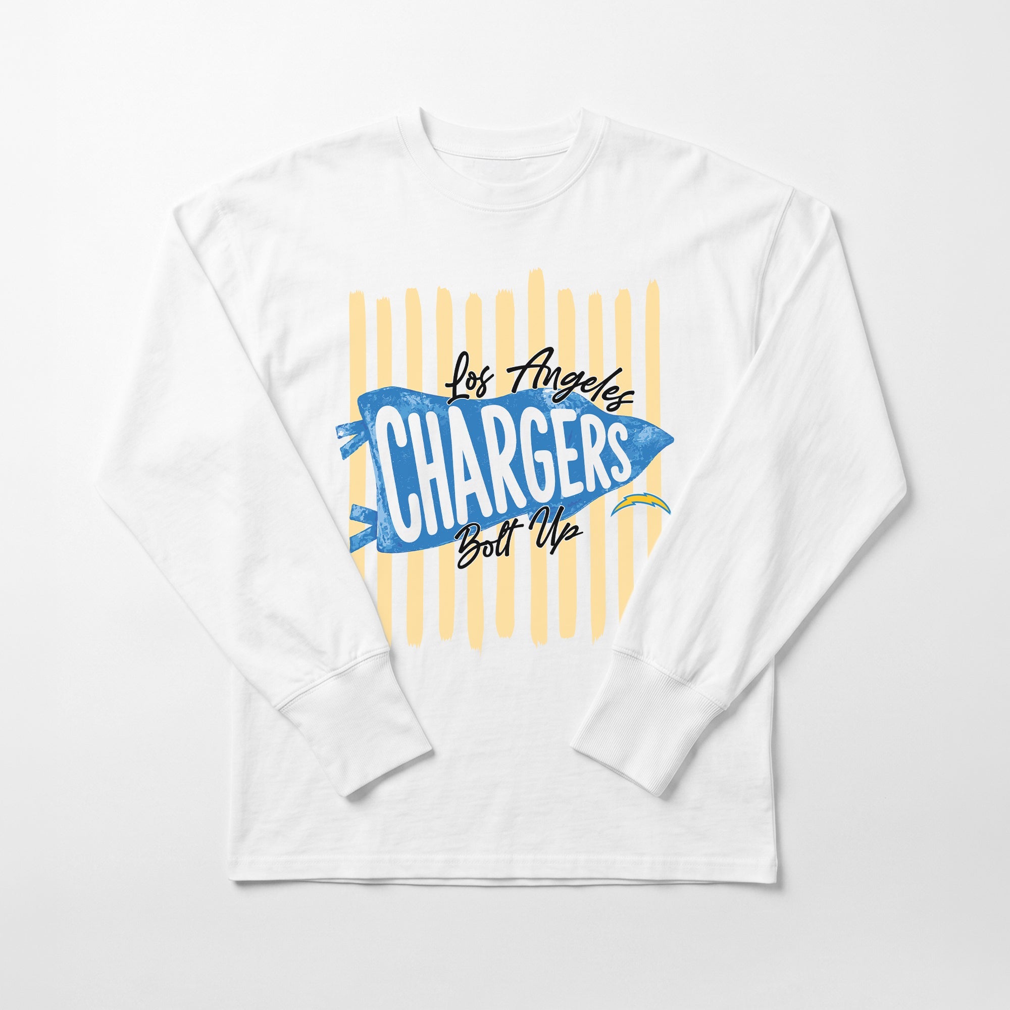 LOS ANGELES CHARGERS RALLY STRIPE OVERSIZED LONG SLEEVE TEE